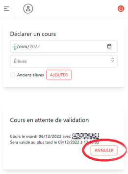 Validation de cours